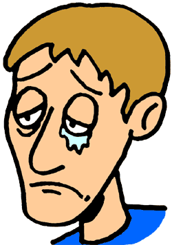 Guy crying clipart