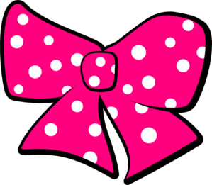 Polka dot bow clipart