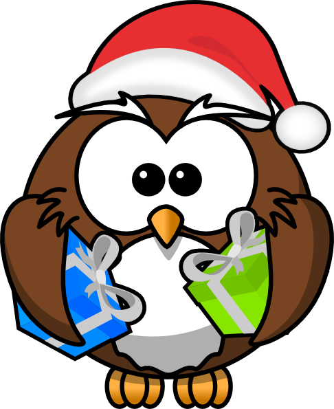 Owl Santa Clip Art - vector clip art online, royalty ...