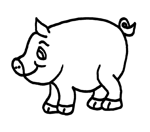 Pig outline clipart