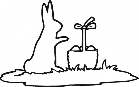 Eater Bunny Outline coloring page | Super Coloring