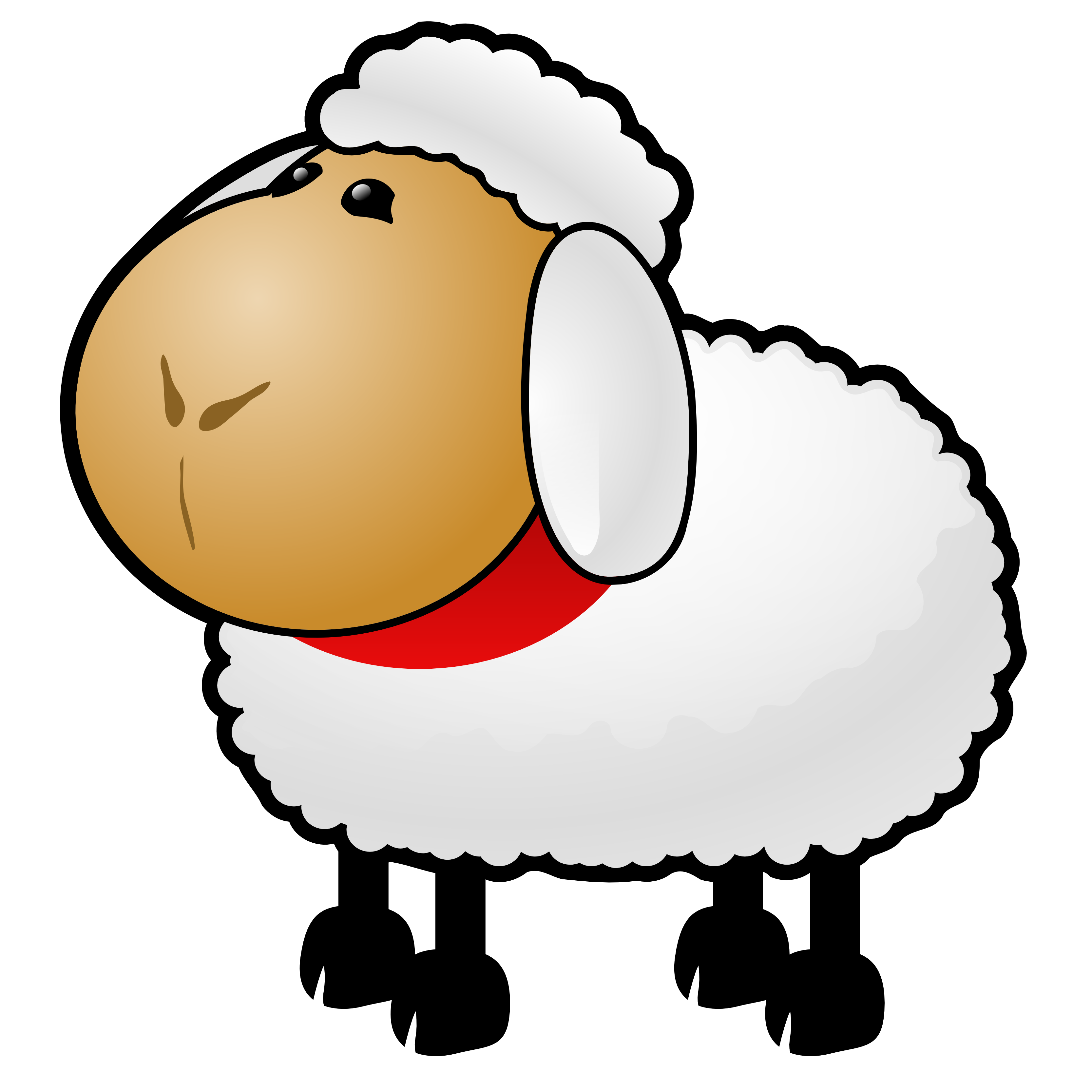Clip Art: Sheep Christmas Xmas Stuffed Animal ...