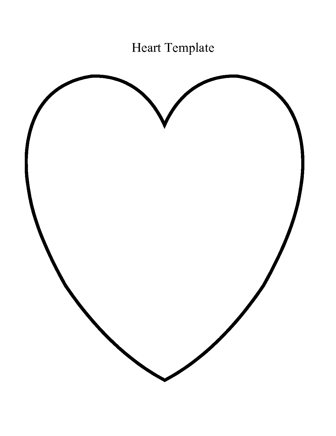 Printable Heart Template Large ClipArt Best