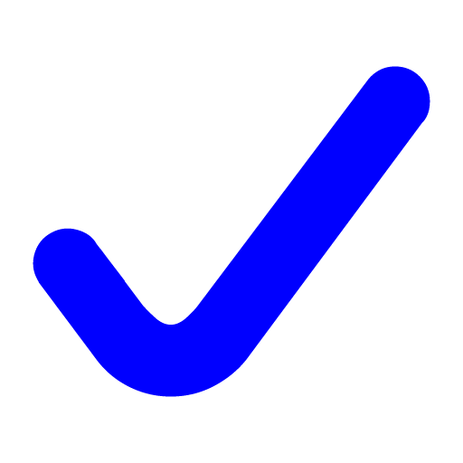 Blue check mark 6 icon - Free blue check mark icons