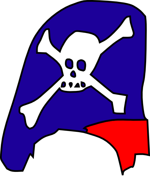 Cartoon Pirate Hat Skull Bones Clip Art - vector clip ...
