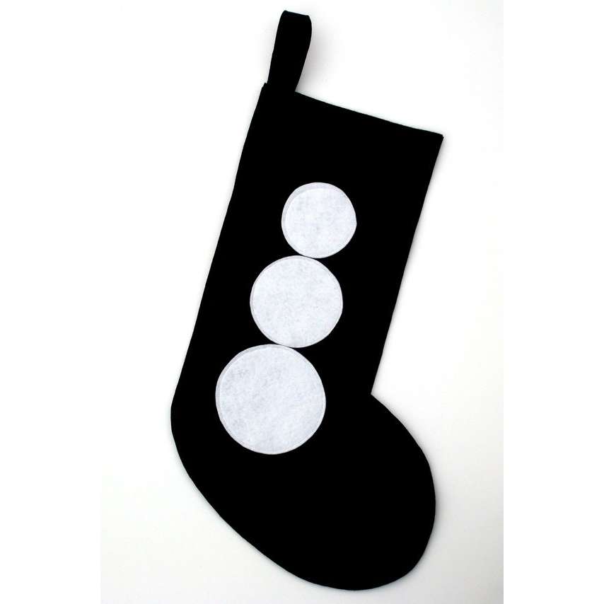 Christmas Stocking Mid Century Modern Snowman on by StudioTree ...