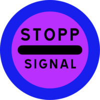 stopp signal sign - color variation C