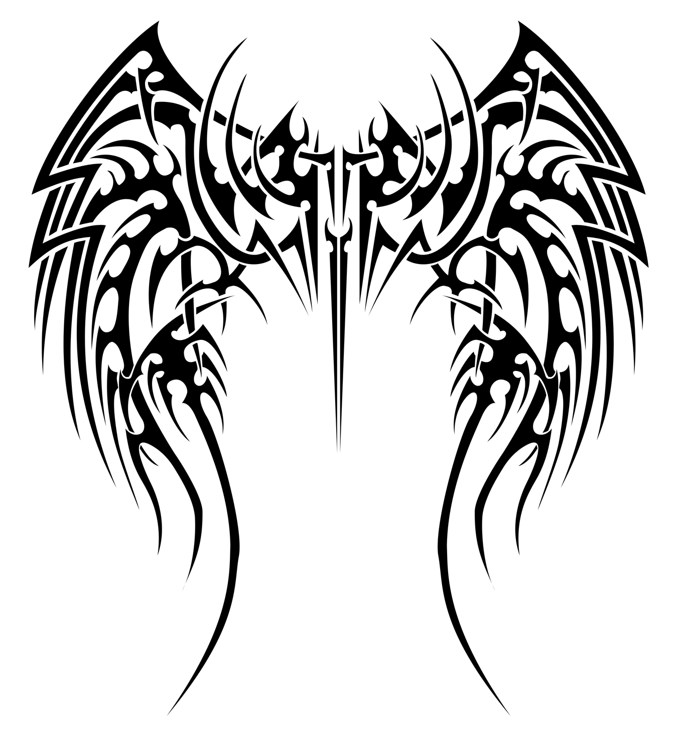 Angelic tribal wings by insomnia-maniac