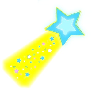 Shooting Star Clipart Image - Shining Star With Moondust