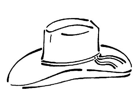 Cowboy Hat Coloring Sheet