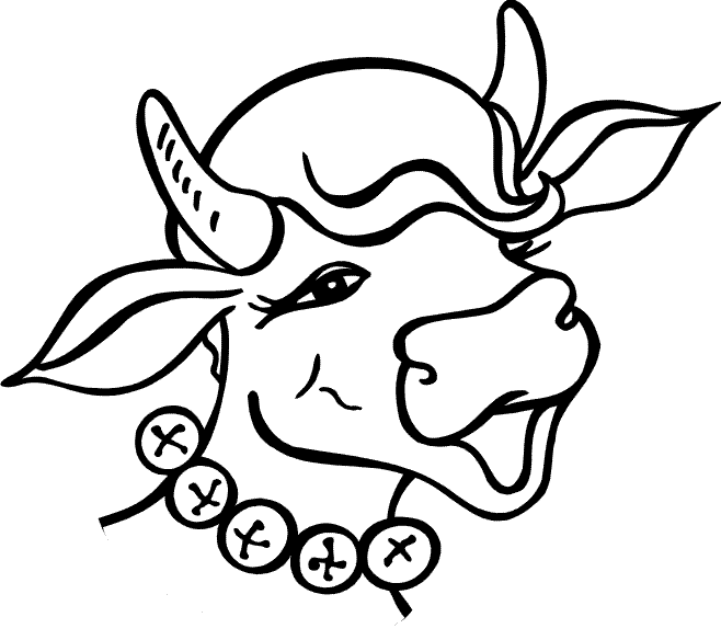 Free Coloring Pages For Kids: Coloring Cow