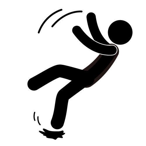 Clip Art Image Of Guy Slipping And Falling Clipart