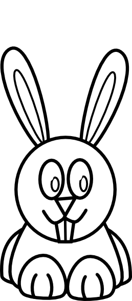 Rabbit Black And White Clipart