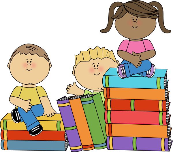books clip art for kids | Kids Sitting on Books Clip Art - Kids ...