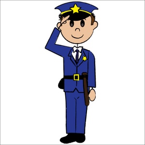 Policeman Clipart Image - Clip Art Illustration of a Stick Figure ...