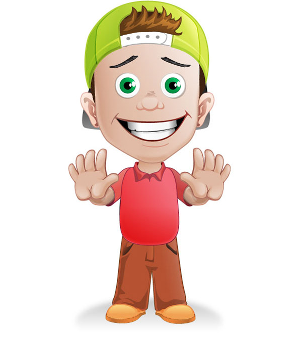 Boy Vector Character with a Hat, vector graphic - 365PSD.com