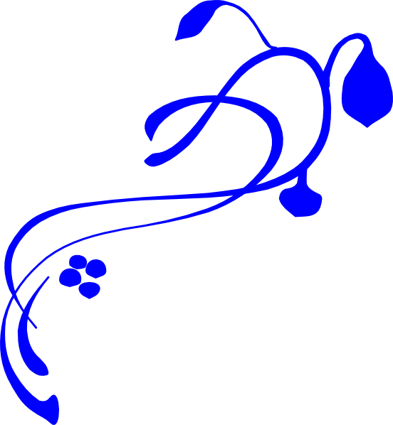 Blue Swirl Vine Clip Art - vector clip art online ...