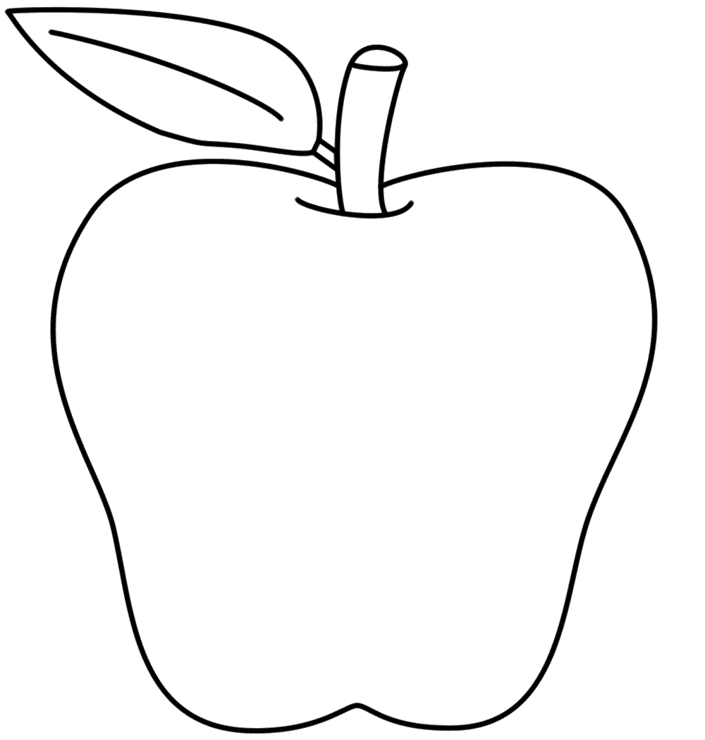 Apple Color Pages – 1000×1050 Coloring picture animal and car also ...