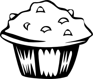 Blueberry Muffin (b And W) clip art Free Vector / 4Vector