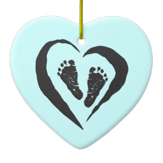 Baby Footprints Ornaments & Keepsake Ornaments | Zazzle
