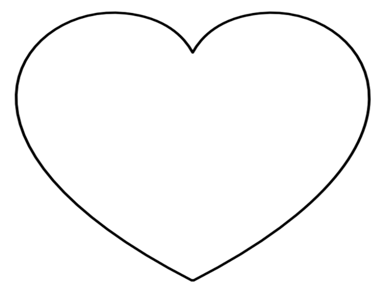 Super Sized Heart Outline - Extra Large Printable Template