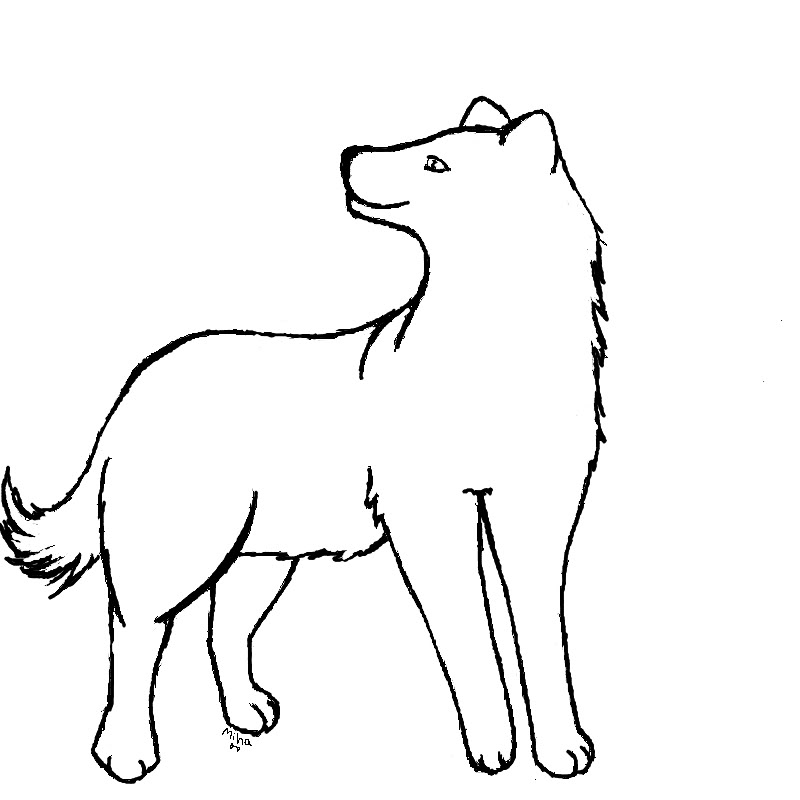 Wolf Outline Clipart