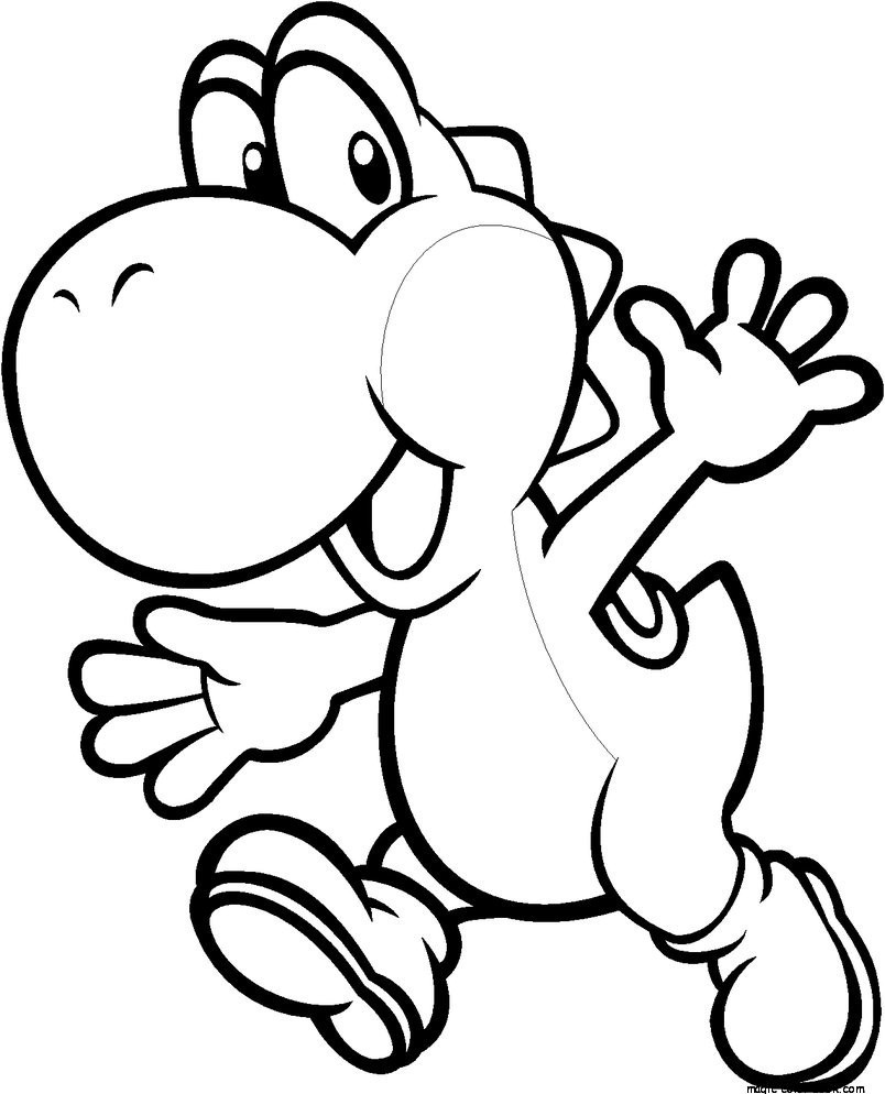 Pink Yoshi Coloring Pages | Coloring Pages