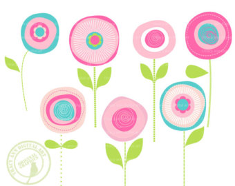 Modern Flower Clip Art - Free Clipart Images