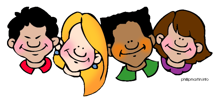 Four friends clipart