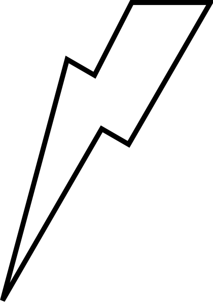 Printable Lightning Bolt Template - ClipArt Best