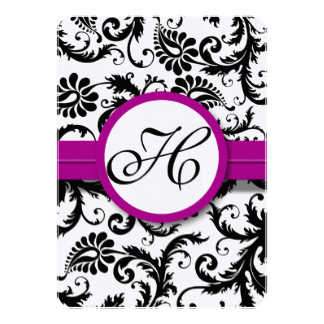 Fuchsia Swirls Wedding Invitations & Announcements | Zazzle