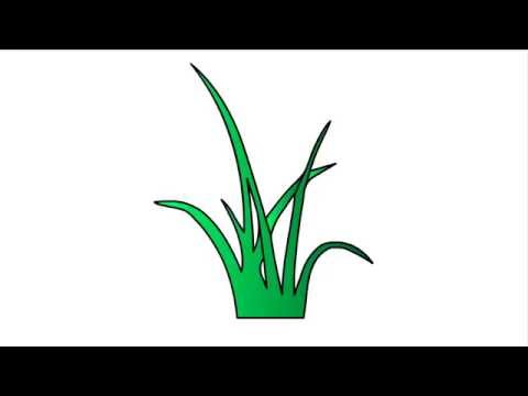 318 - How to draw Grass for kids - step by step drawing - YouTube