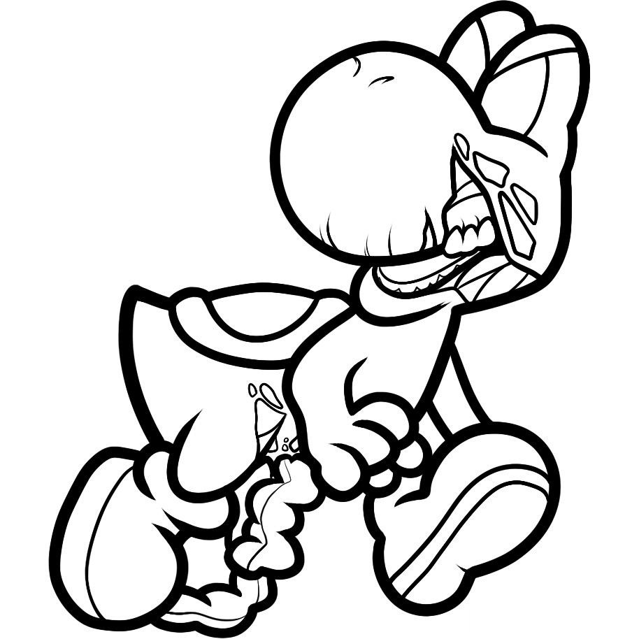 printable yoshi coloring pages