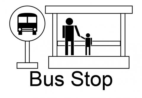 Bus stop clip art