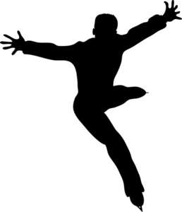 Male figure skating clipart