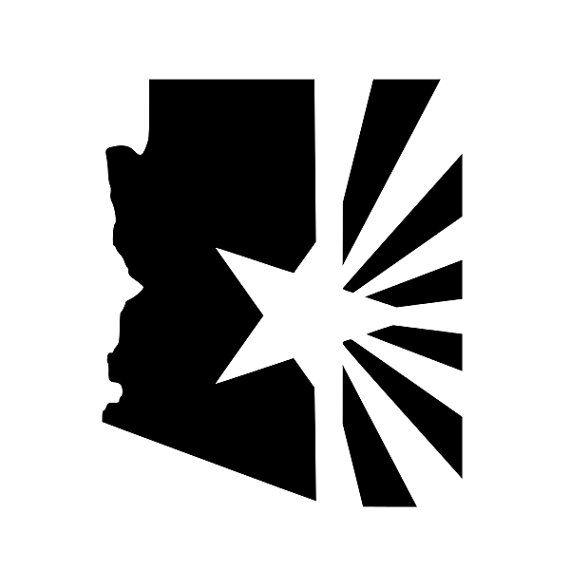 Black and white az flag clipart