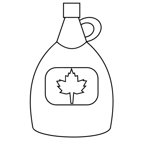 Maple syrup day clipart black and white