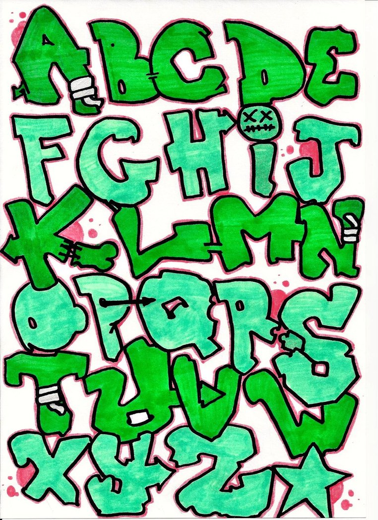 graffiti letter alphabet