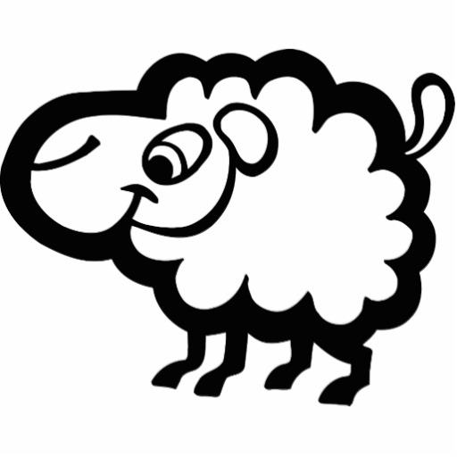 Lazy Sheep Cut Out from Zazzle.