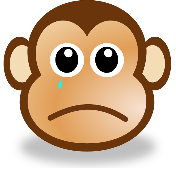 Sad Monkey Face - ClipArt Best