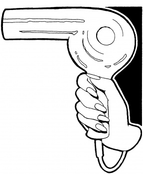 Hair Dryer coloring page | Super Coloring