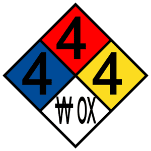 Hazmat: NFPA Diamond - NFPA_PRINTED_444W_OX - Safety Signs Labels-