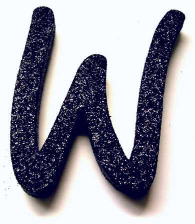 black glitter letters