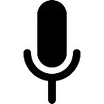 Voice amplification or recording interface symbol of a microphone ...