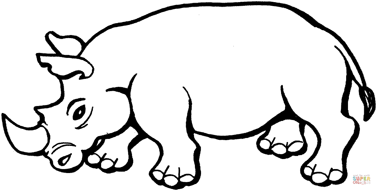 Rhinoceros coloring page | Free Printable Coloring Pages