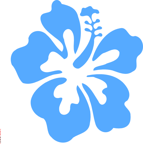 Blue Hibiscus Flower Clipart - ClipArt Best