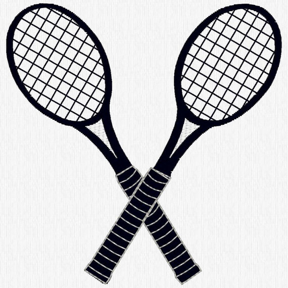 Tennis Racquets Machine Embroidery Design by Embroidery247 on Etsy