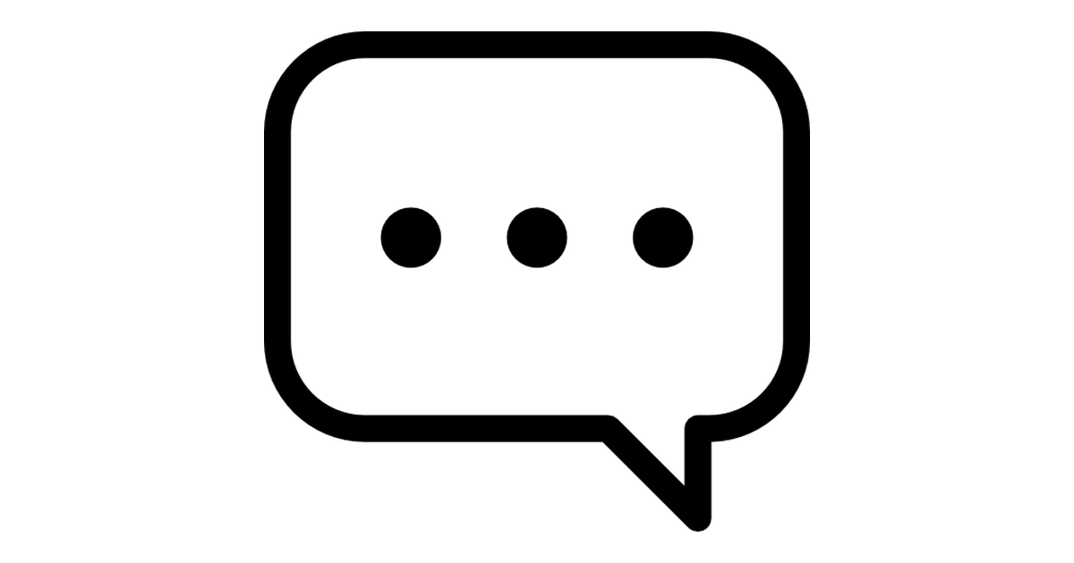 Speech bubble with ellipsis - Free shapes icons