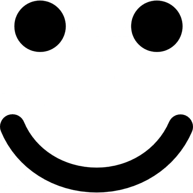 Smiling emoticon square face Icons | Free Download
