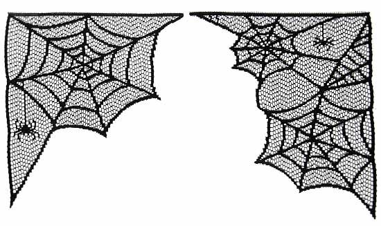 corner spider web clipart black and white